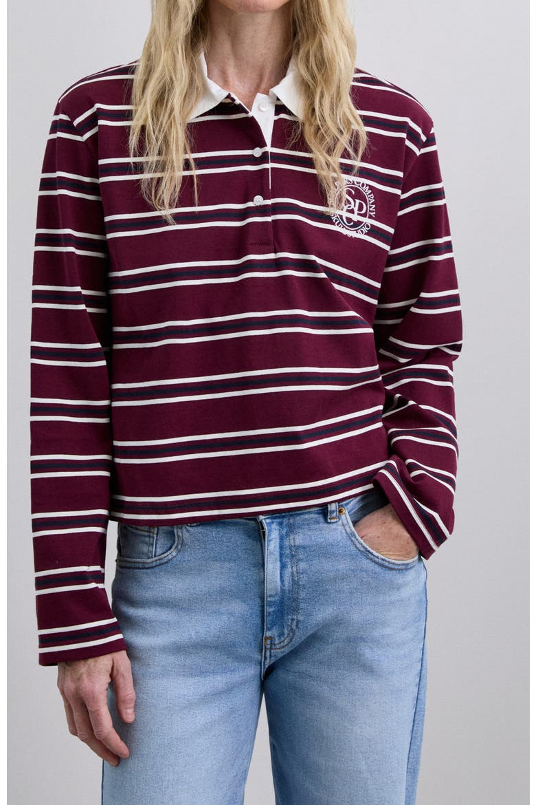 Corporatepolo Tee, Main, color, Burgundystripes