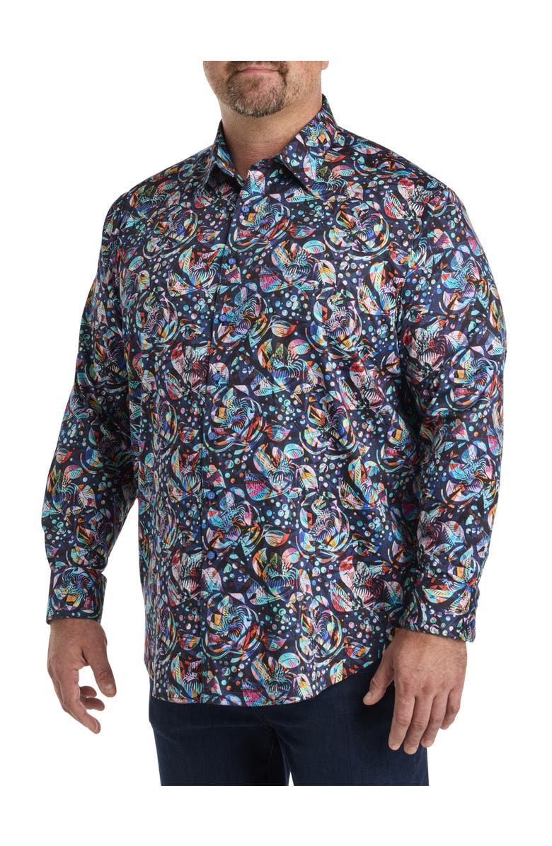 Robert Graham DXL Big & Tall Hemlock Sport Shirt, Alternate, color, Multi