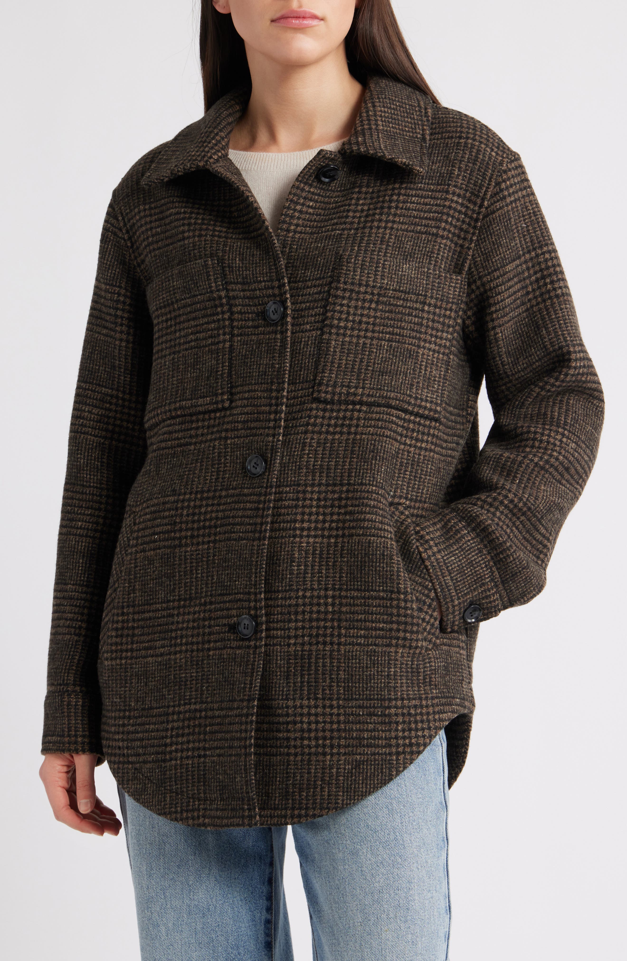 Sam Edelman Plaid Shirt Jacket