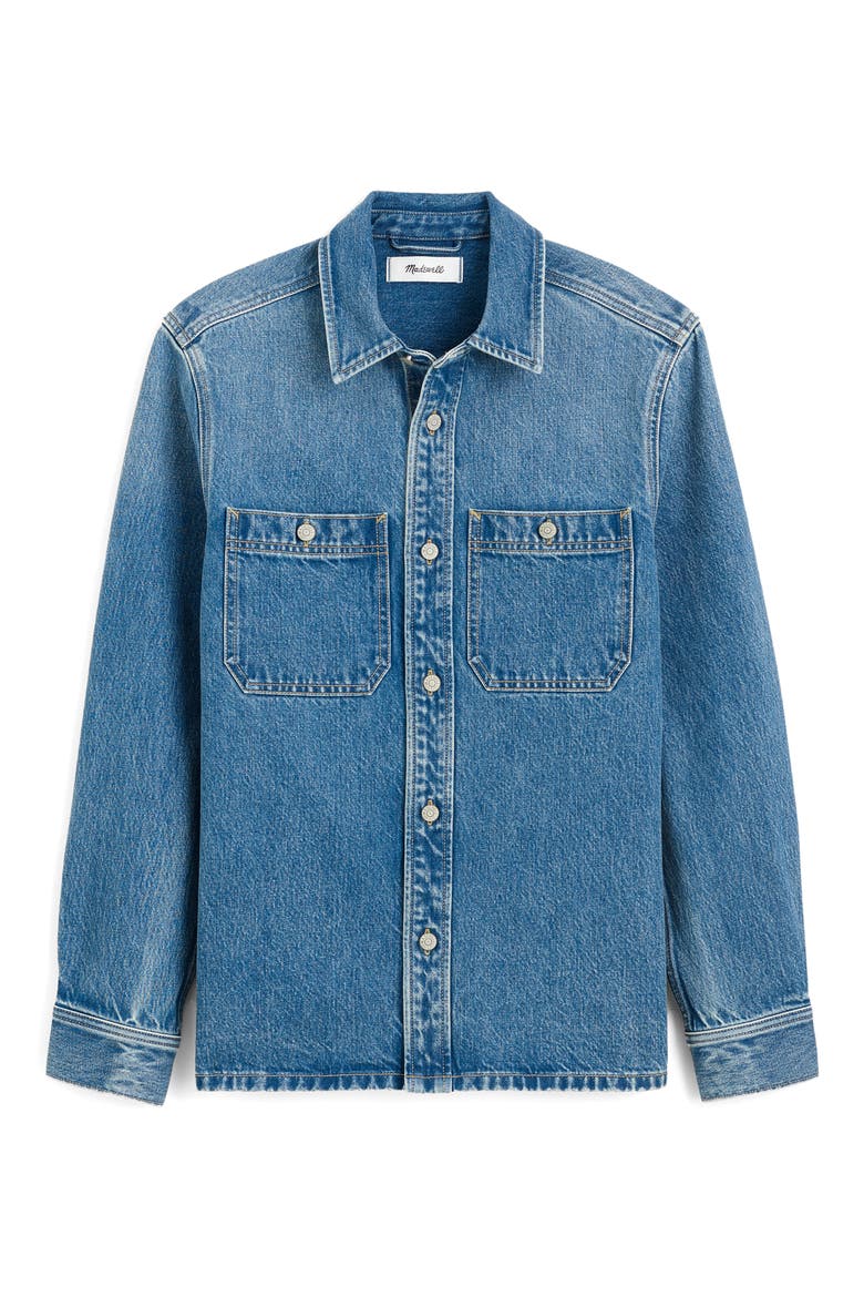 Denim Shirt Jacket, Alternate, color, SALVATORE WASH