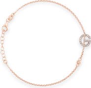 MESHMERISE Diamond Initial Bezel Bracelet