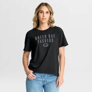 FANATICS Women's Fanatics Black Green Bay Packers Blackout Kneel Down Legacy T-Shirt