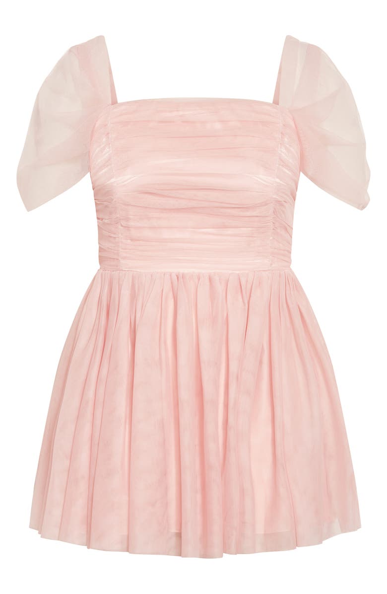 City Chic Lulu Fit & Flare Minidress, Alternate, color, Dusty Pink