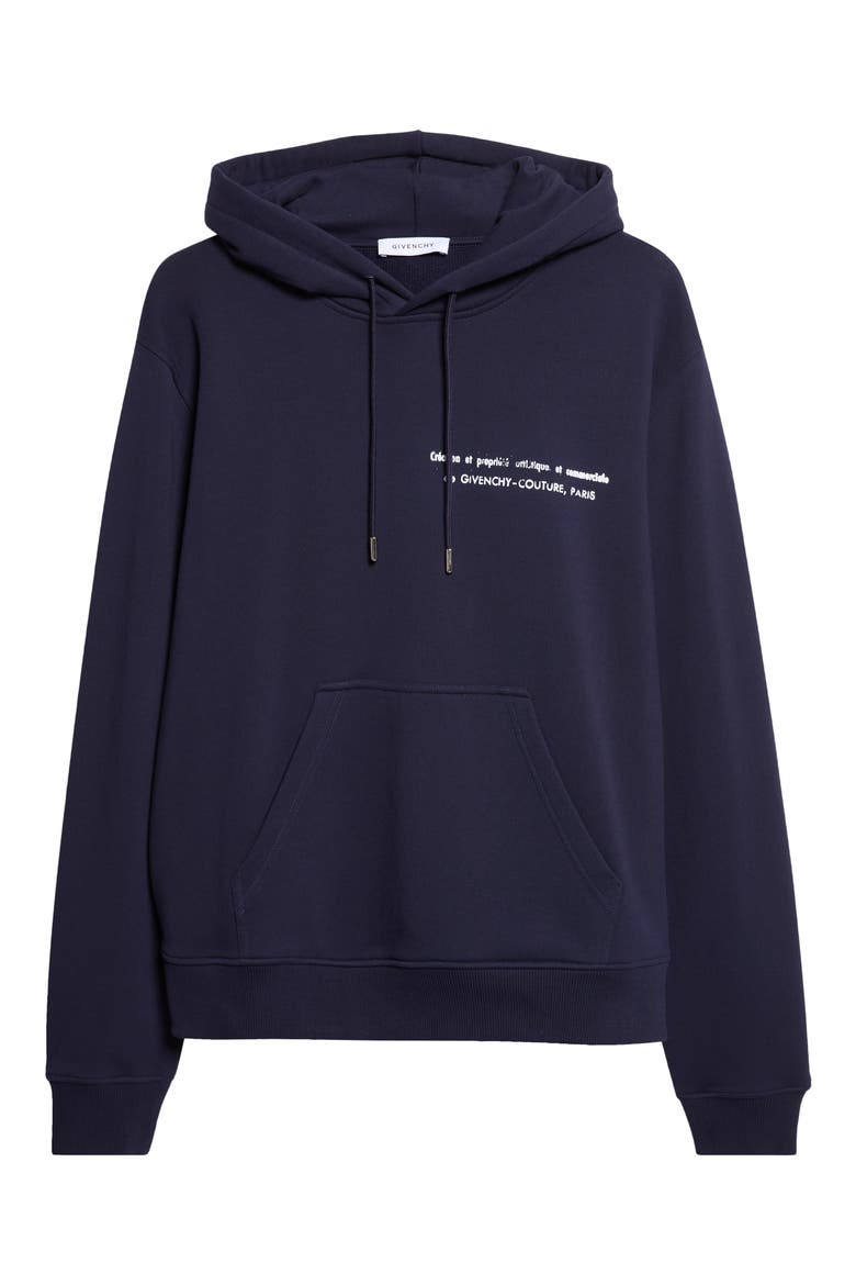 Couture Seam Regular Fit Cotton Fleece Hoodie, Alternate, color, NIGHT BLUE