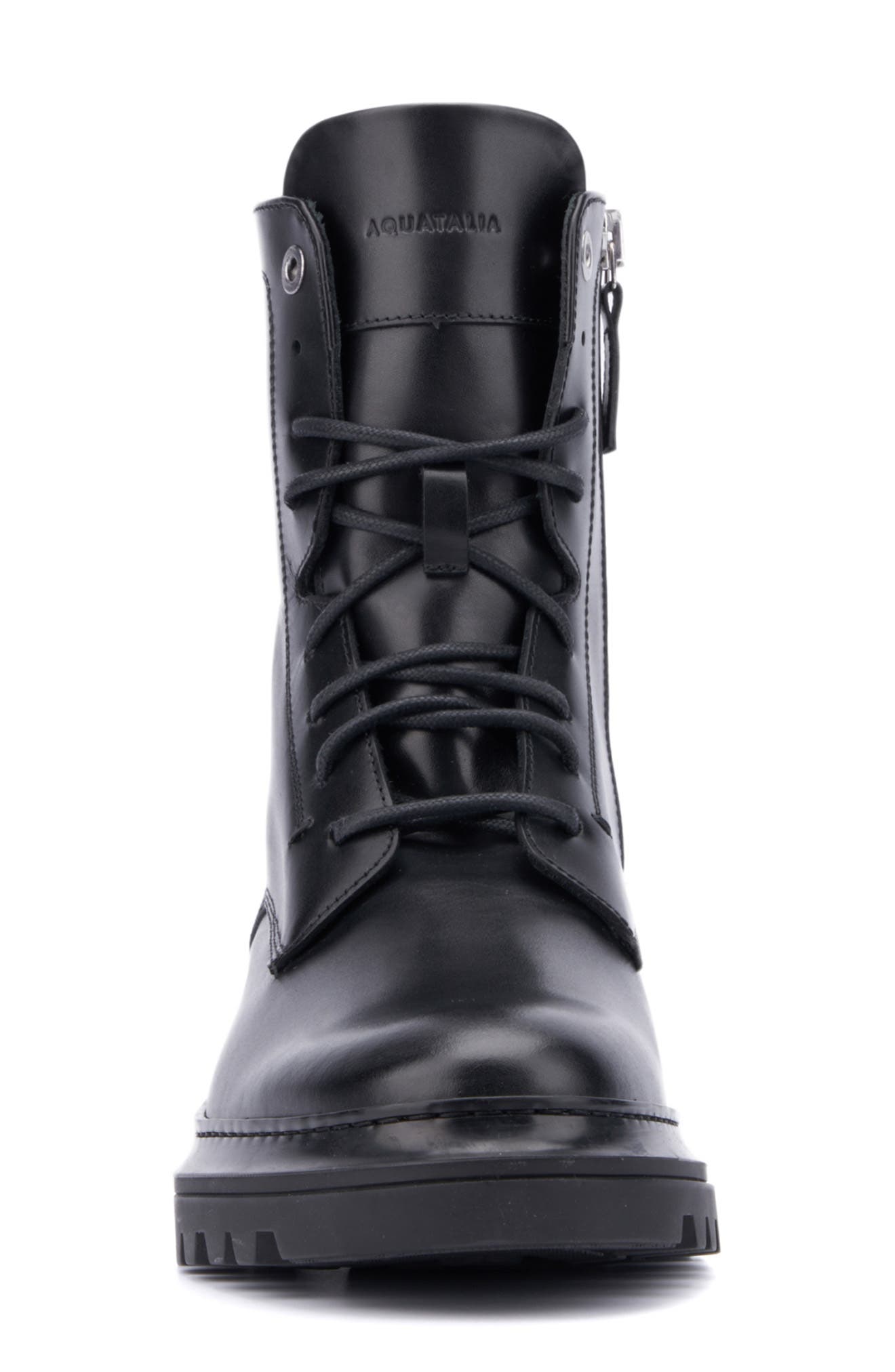 Aquatalia Edmundo Water Repellent Combat Boot, Alternate, color, Black