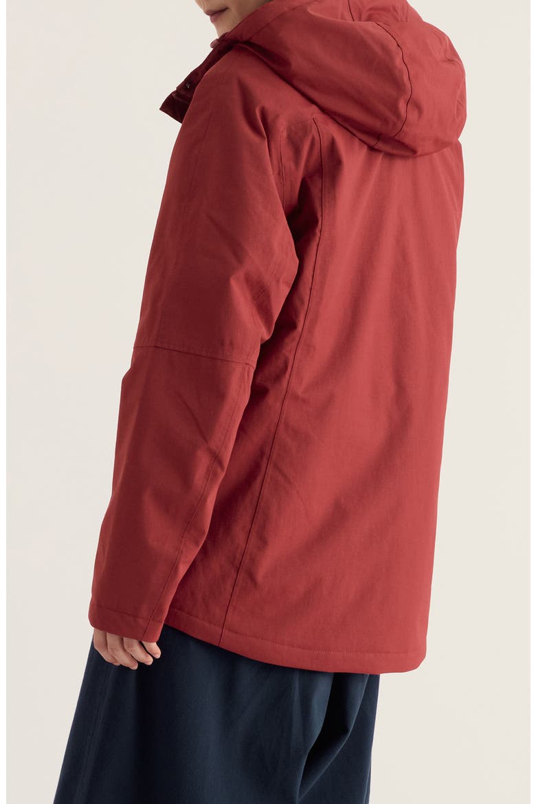 Janelle Waterproof Hooded Jacket, Alternate, color, DARK DAHLIA