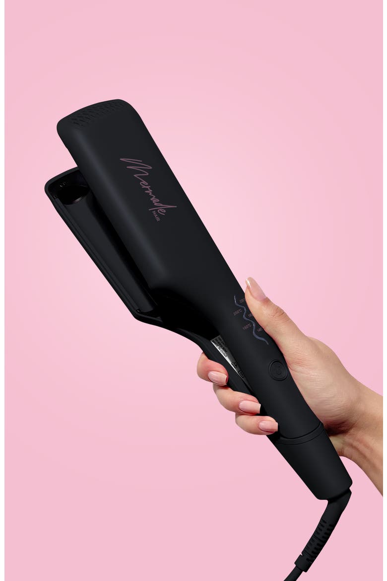 1-Inch Mini Double Waver Hair Iron, Alternate, color, BLACK