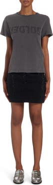 Golden Goose Distressed Upside Down Logo Cotton Graphic T-Shirt