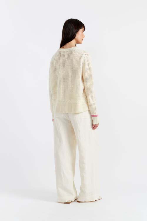 Chinti & Parker Cream Wool-cashmere Penzance Sweater In Cream/multi
