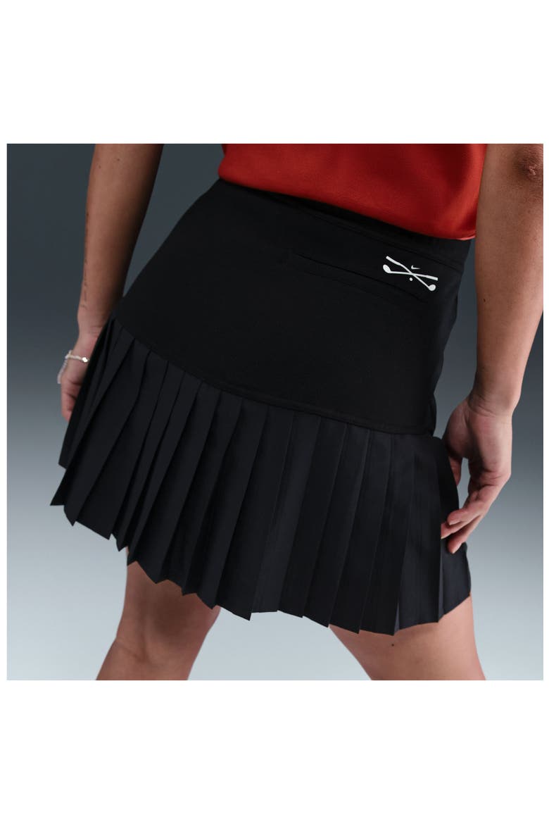 Pleated Dri-FIT Golf Skirt, Alternate, color, BLACK/SAIL