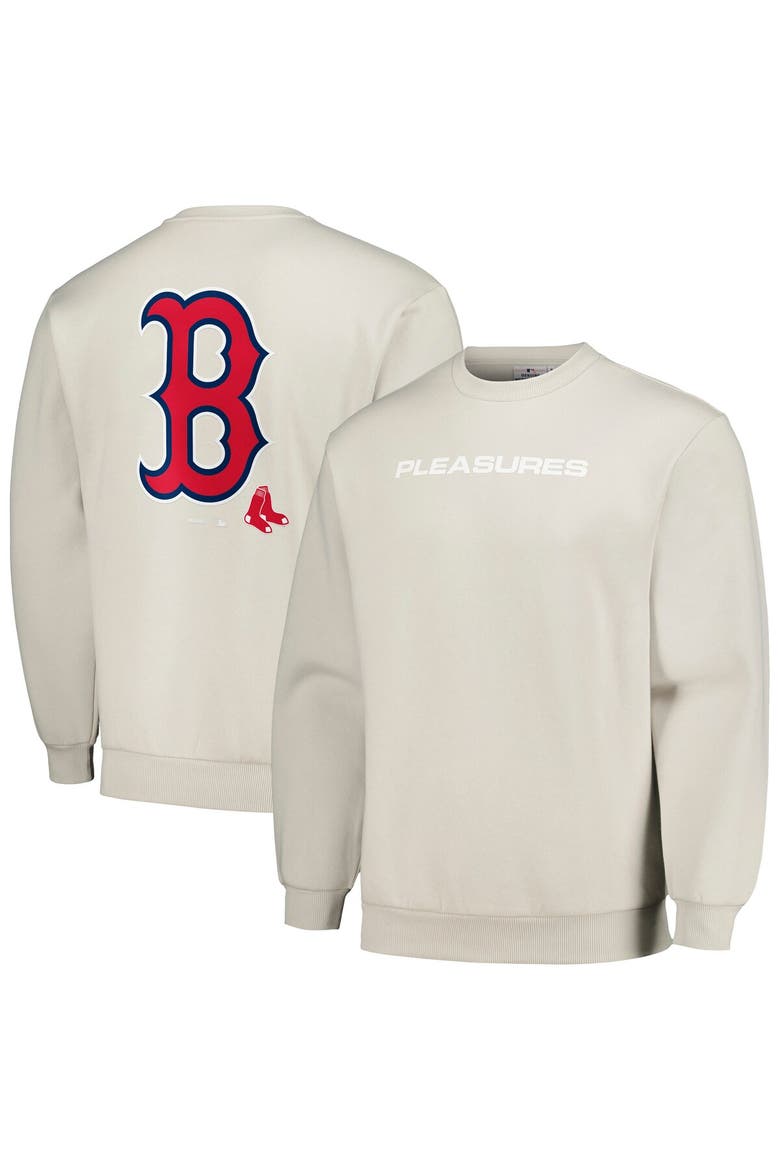 Men's PLEASURES Gray Boston Red Sox Ballpark Pullover Sweatshirt, Alternate, color, Gray