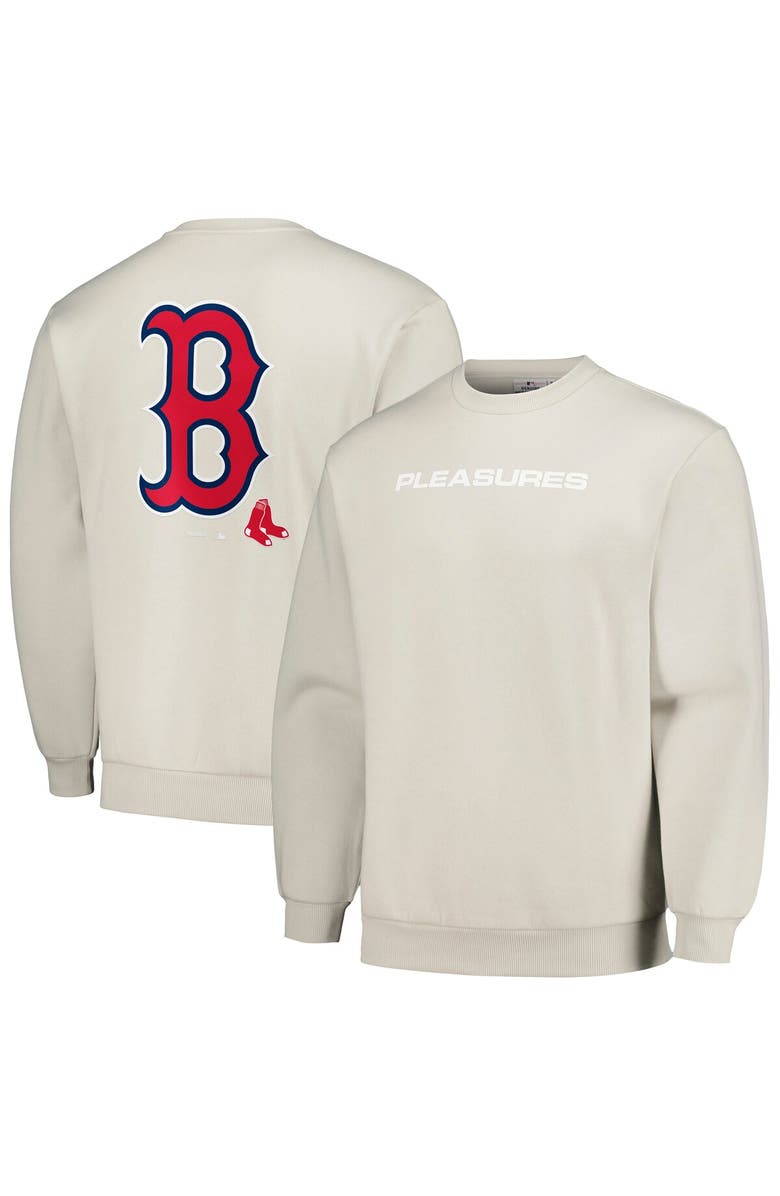 PLEASURES Men's PLEASURES Gray Boston Red Sox Ballpark Pullover Sweatshirt, Alternate, color, Gray