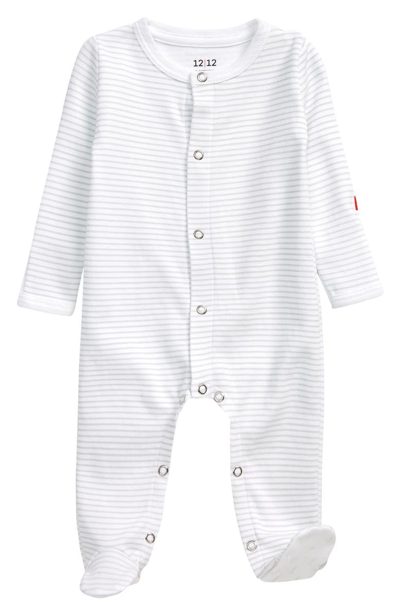 1212 The Organic Snap Footie Pajamas, Main, color,