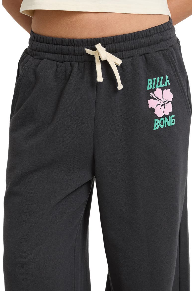 Midnight Session Wide Leg Fleece Sweatpants, Alternate, color, OFF BLACK