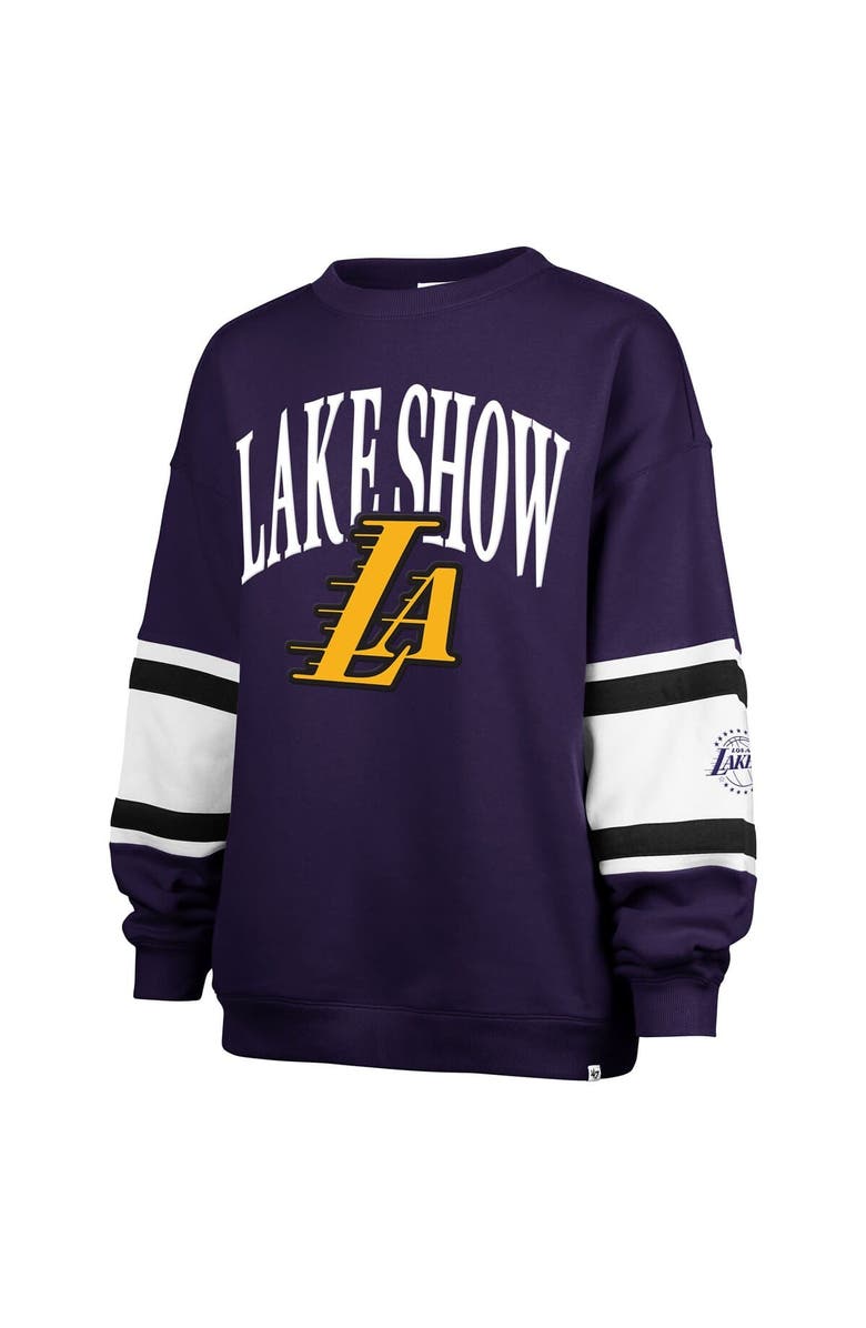 '47 Women's '47 Purple Los Angeles Lakers 2024/25 City Edition Steadfast Paneled Pullover Sweatshirt, Alternate, color, 