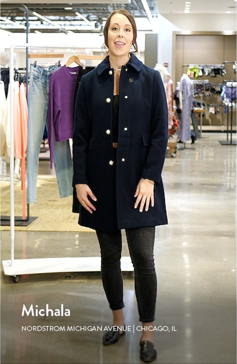 a-line wool blend coat, sales video thumbnail