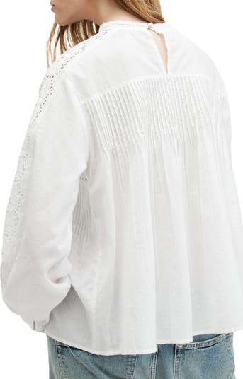 Elaia Eyelet Embroidery Cotton Top