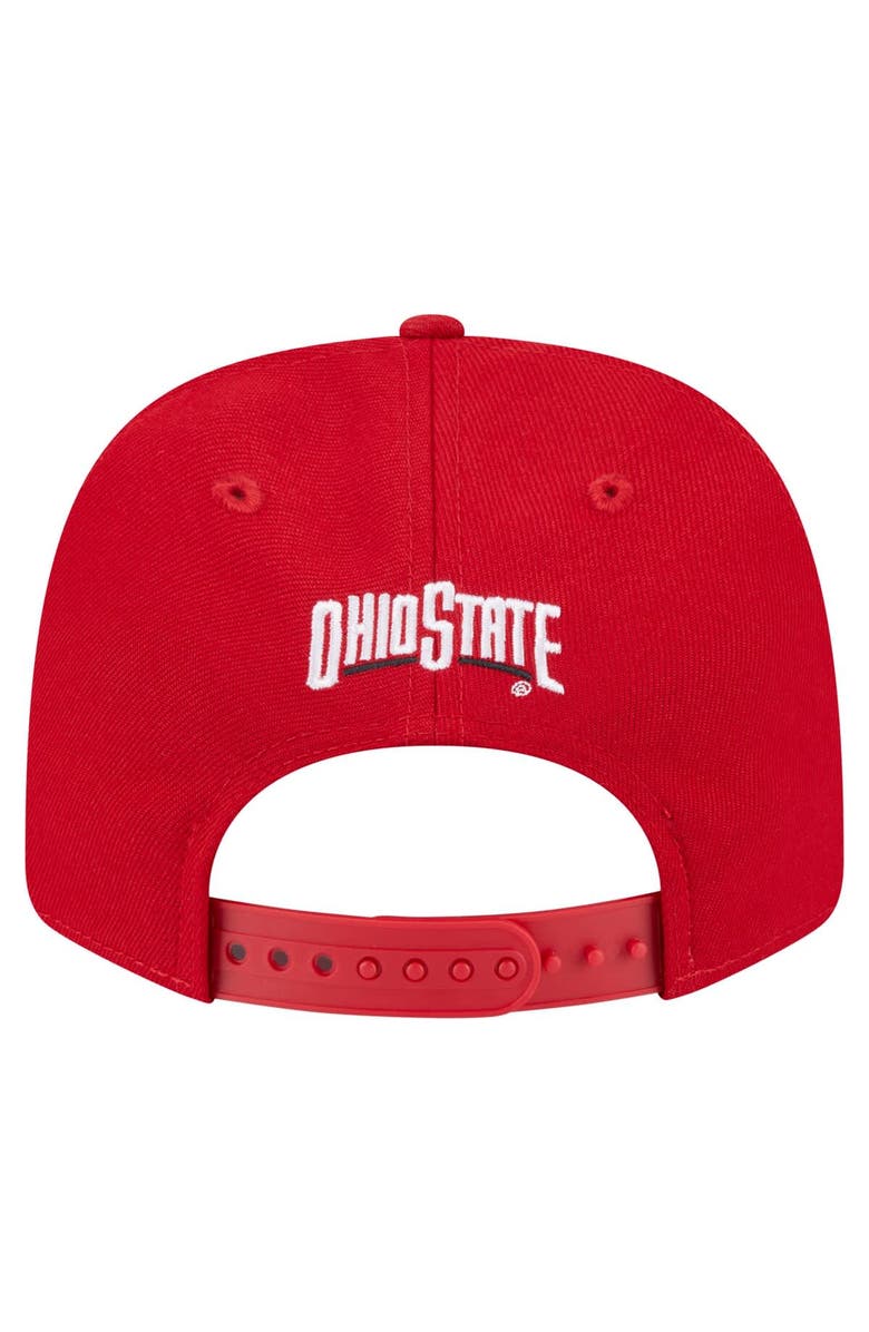 New Era Men's New Era Scarlet Ohio State Buckeyes Team Collective 9SEVENTY Stretch-Snap Adjustable Hat, Alternate, color, Scarlet