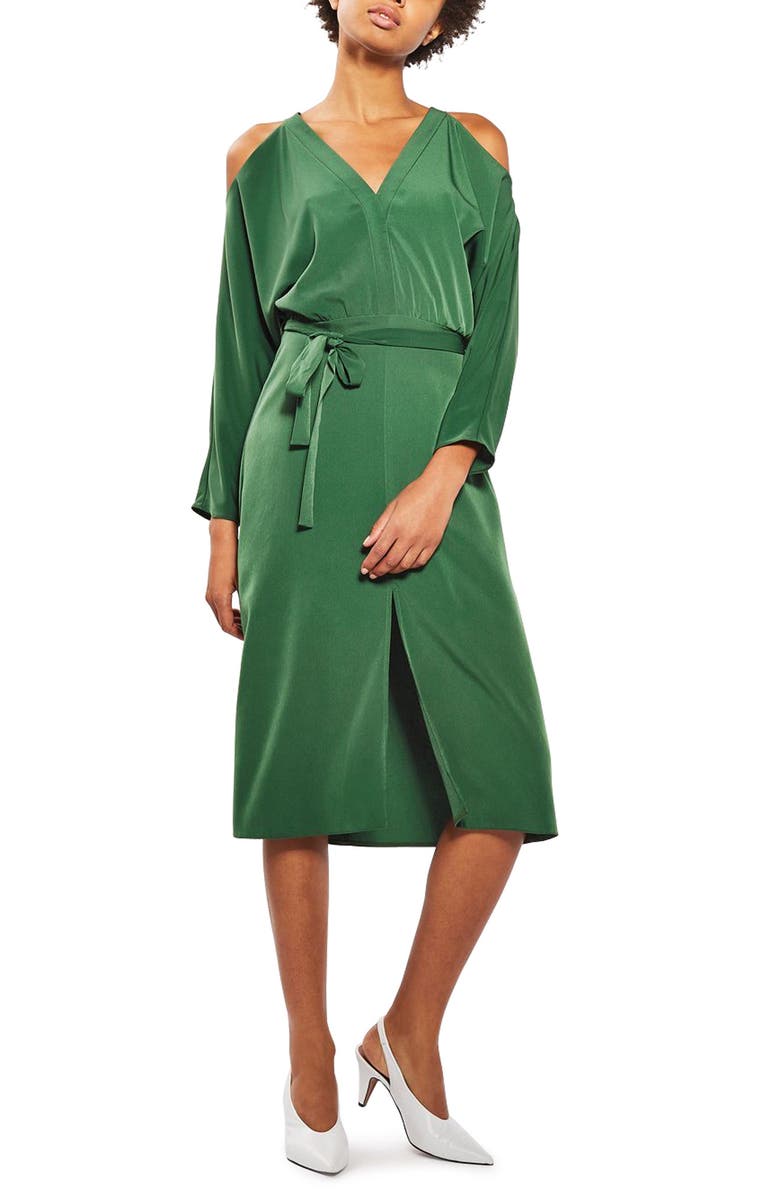 Topshop Cutout Cold Shoulder Dress, Main, color,