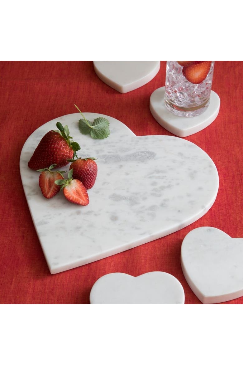 Marble Heart Serving Board, Alternate, color, Marble