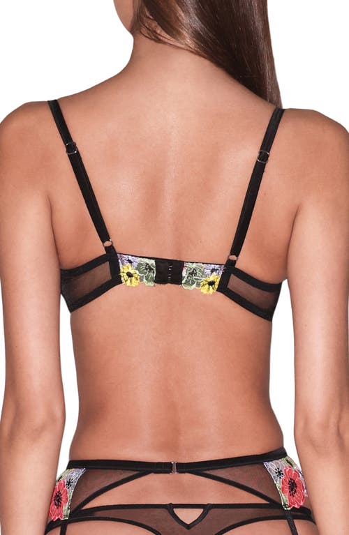 Fleur Du Mal Azalea Embroidered Garter Belt