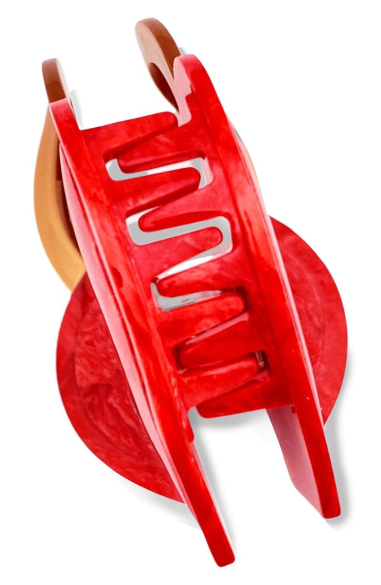 Solar Eclipse Padlock Heart Claw Clip, Alternate, color, 