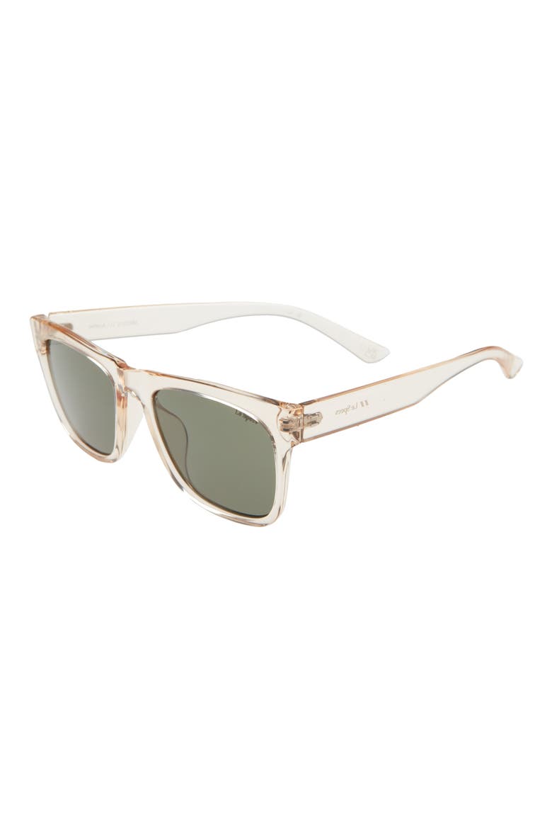 Impala 55mm Rectangle Sunglasses, Alternate, color, SAND / GREEN MONO