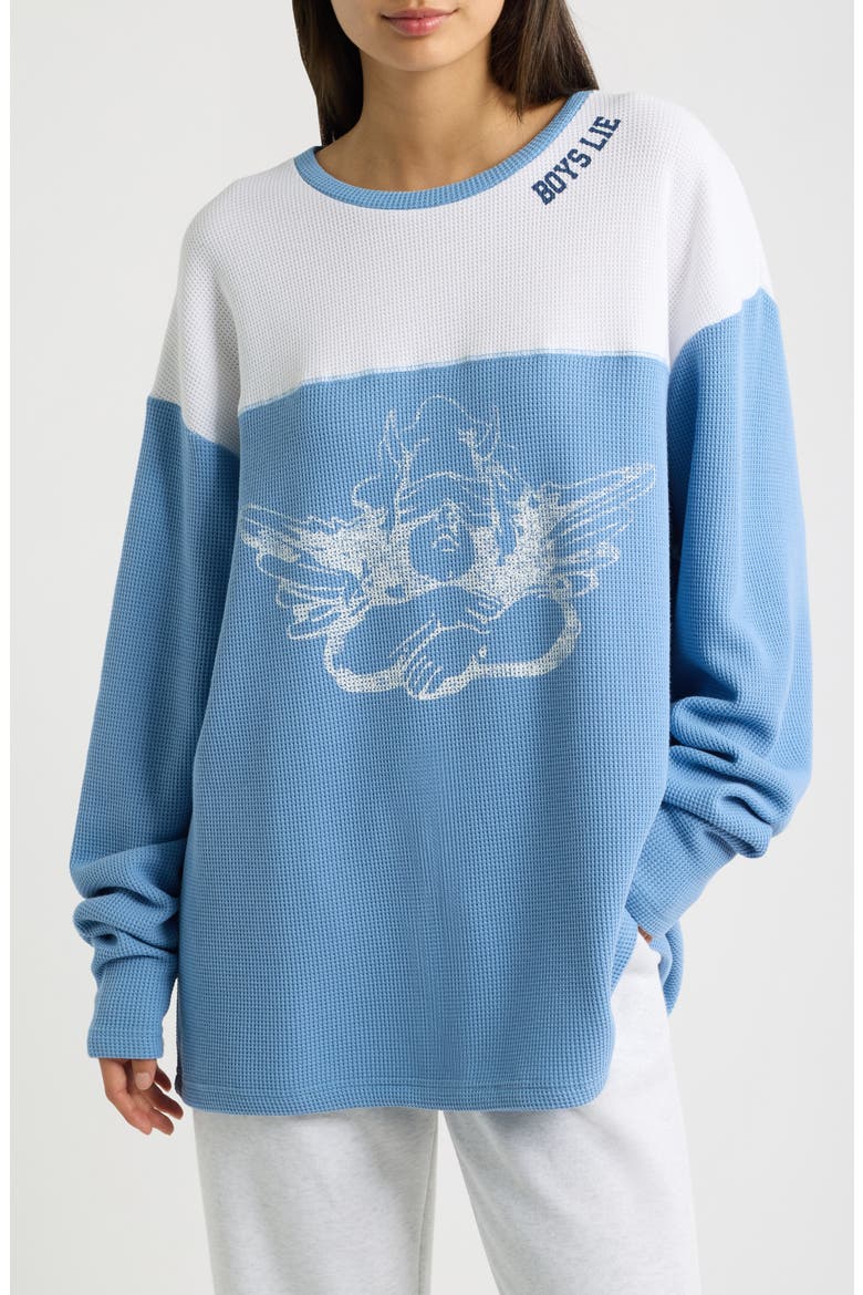 Varsity Blues Thermal Long Sleeve Tee, Main, color, BLUE