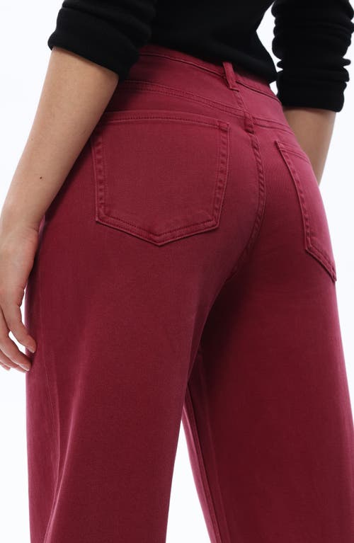 Bayeas Bella Crop Straight Leg Jeans In Burgundy