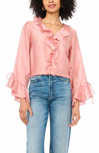 Ruffle Satin Top