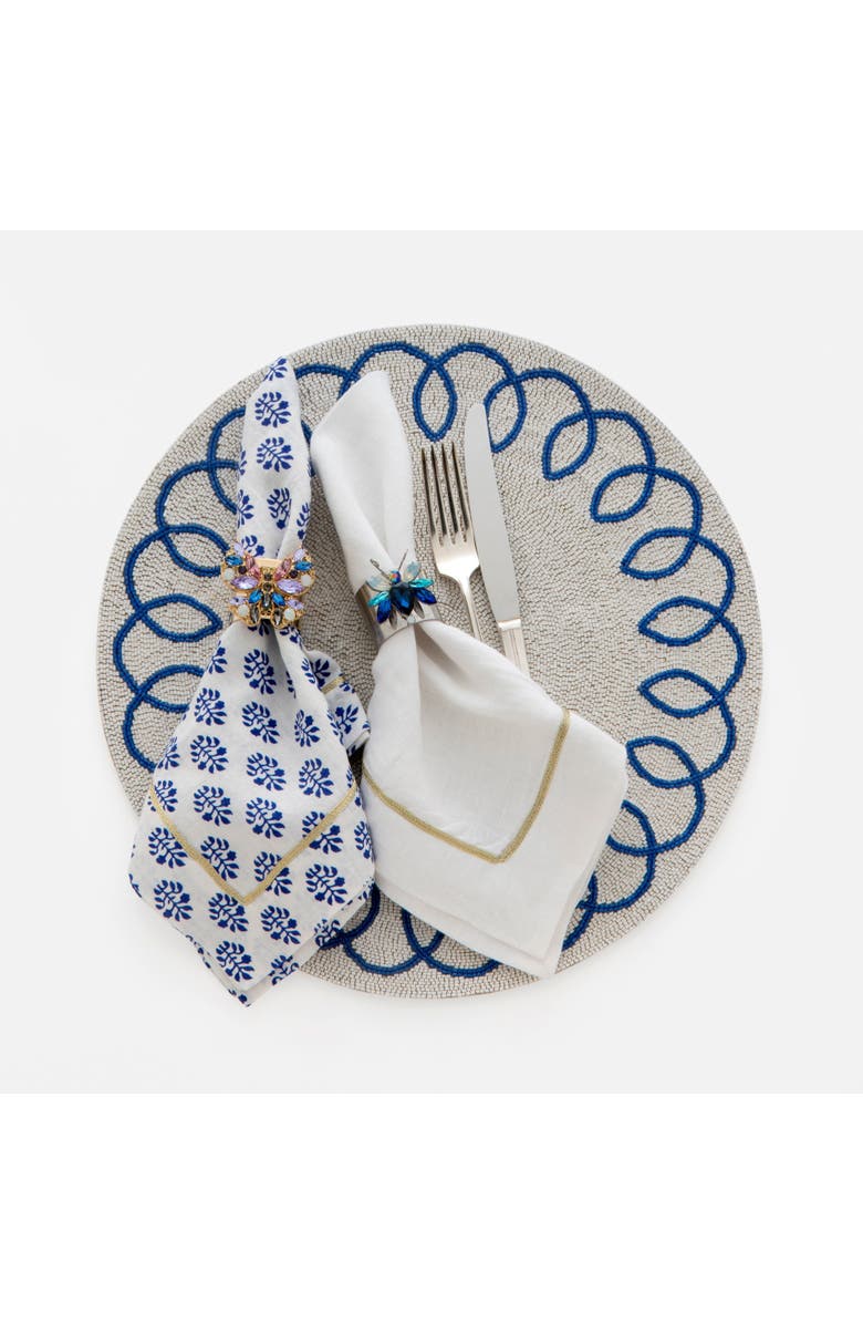 Joanna Buchanan Jeweled butterfly napkin rings, set of two, Alternate, color, Blue