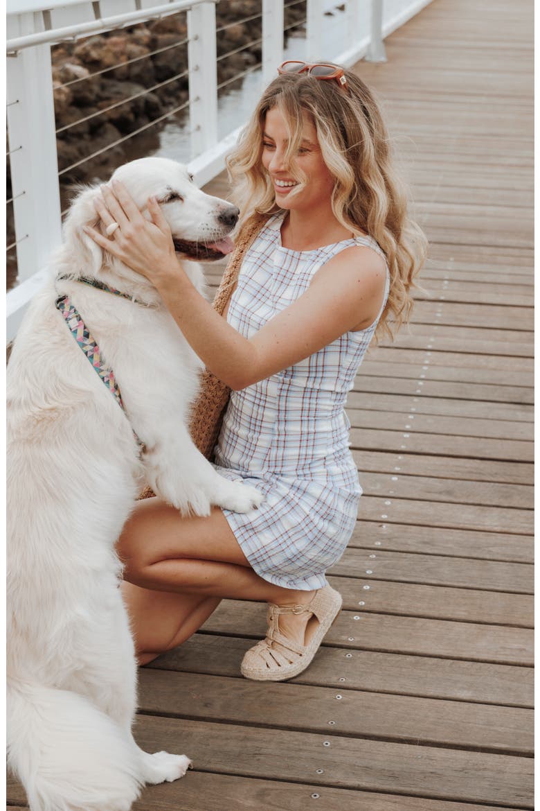 Circe Gingham Minidress, Alternate, color, LIGHT BLUE PLAID