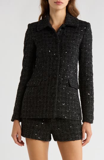 x Sara Walker Andie Sequin Tweed Jacket