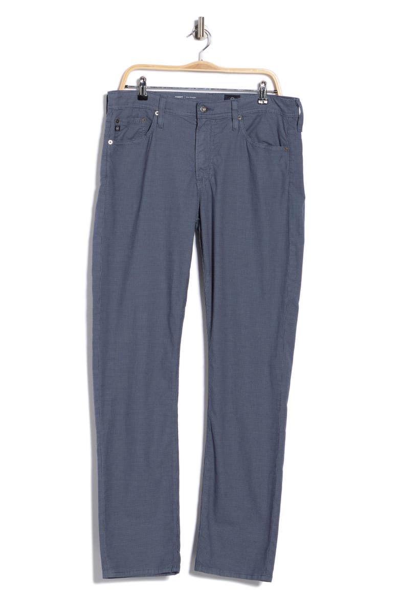 Everett Microcheck Slim Fit Pants, Alternate, color, STORMY SKY