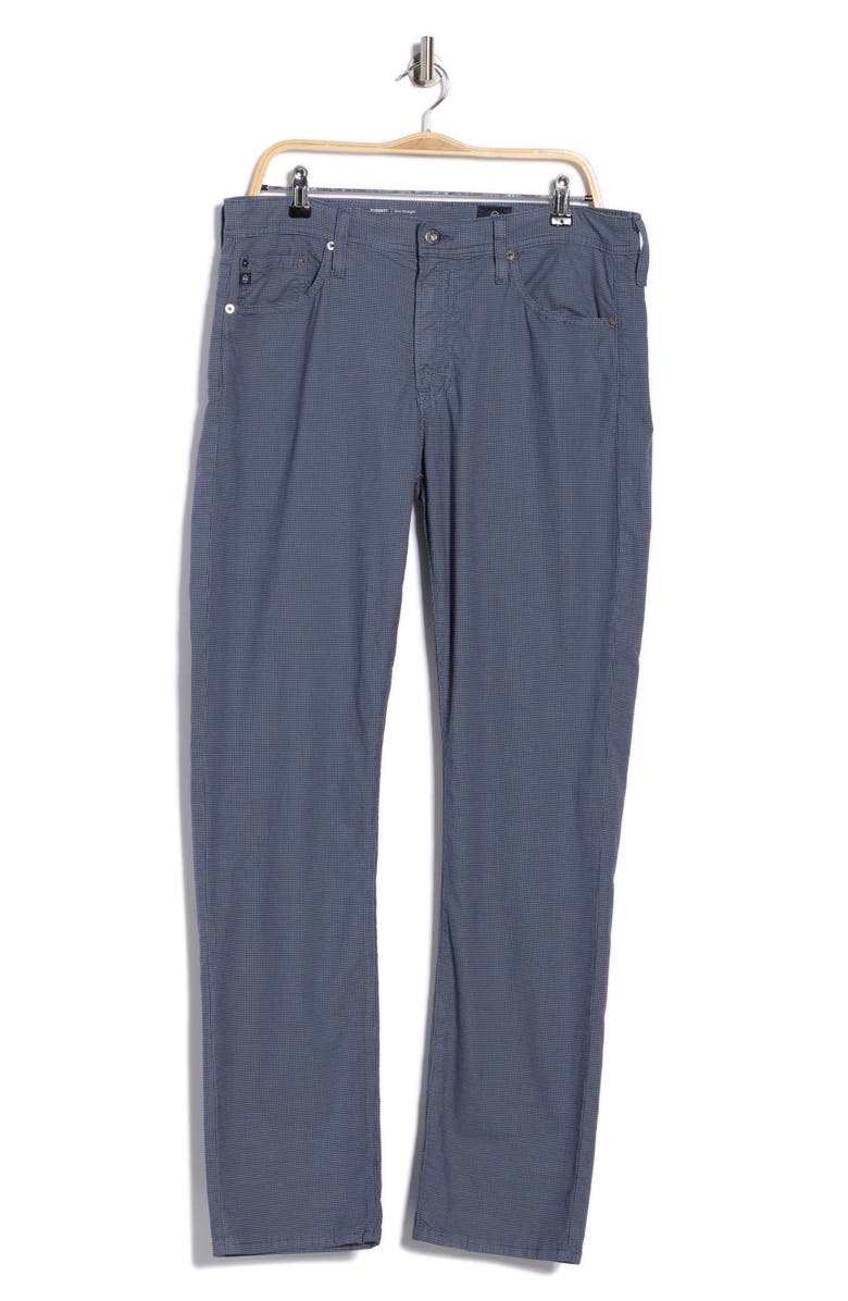 AG Everett Microcheck Slim Fit Pants, Alternate, color, Stormy Sky