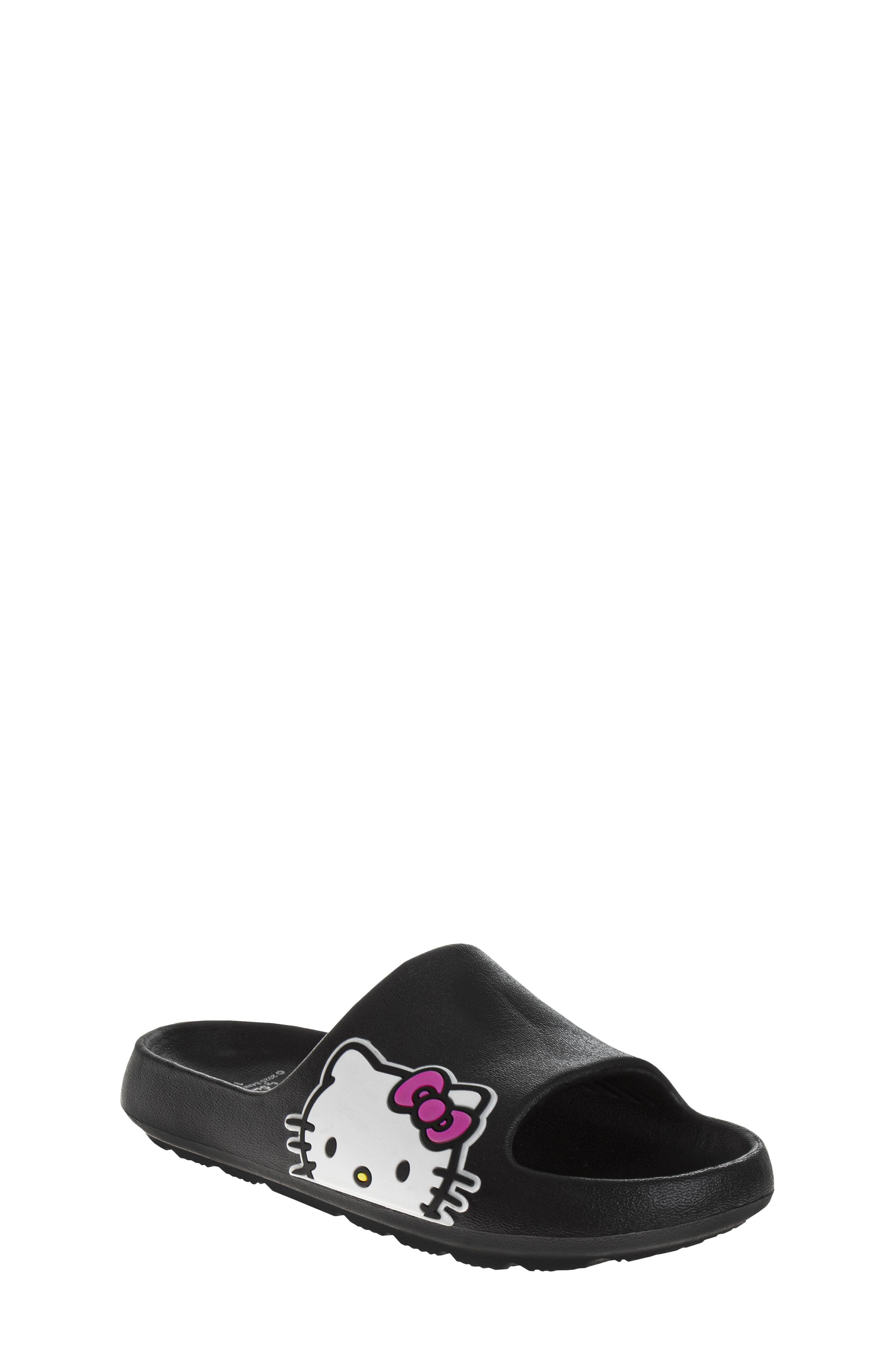 JOSMO Kids' Hello Kitty<sup>®</sup> Slide Sandal, Main, color, Black