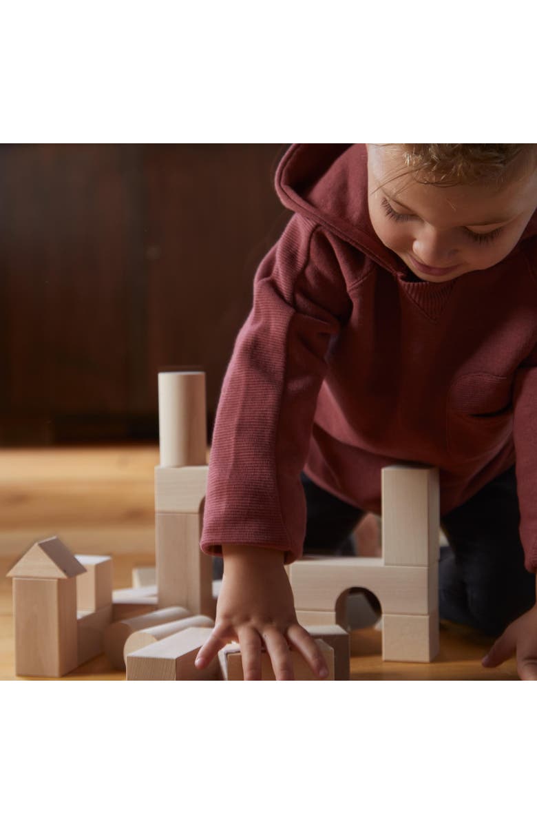 HABA Wooden Building Blocks 26 Piece Set Open-Ended Stacking Toys, Toddler Blocks, and Wooden Toys Made in Germany for Creative Play and Learning, Alternate, color, Tan