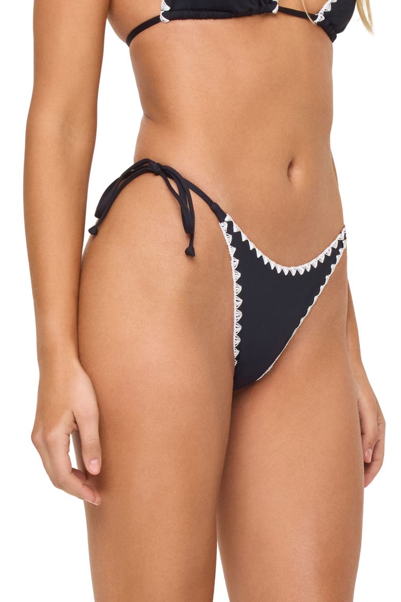 Zhara Classic Swim Bottoms, Alternate, color, BLACK/ CREAM