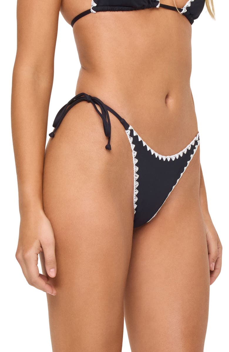 LSPACE Zhara Classic Swim Bottoms, Alternate, color, Black/ Cream
