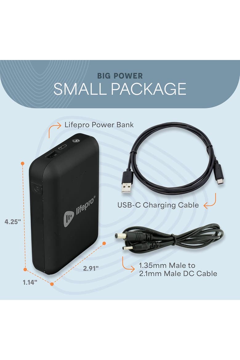 15000mAh Portable Power Bank for AllevaRed & BioRecover USB C & 12V DC Output, Alternate, color, Black