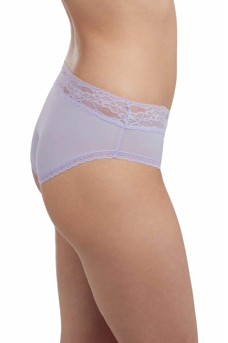 Goddess Lace Trim Hipster, Alternate, color, Ice Purple