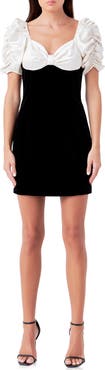 Endless Rose Satin & Velvet Minidress