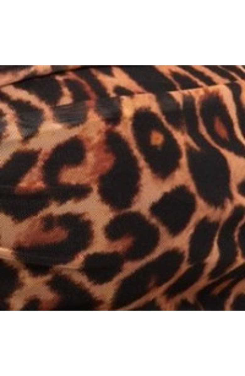 FASHION-SZN CURVE Plus Size Leopard Print Mesh Midi Dress, Alternate, color, Brown