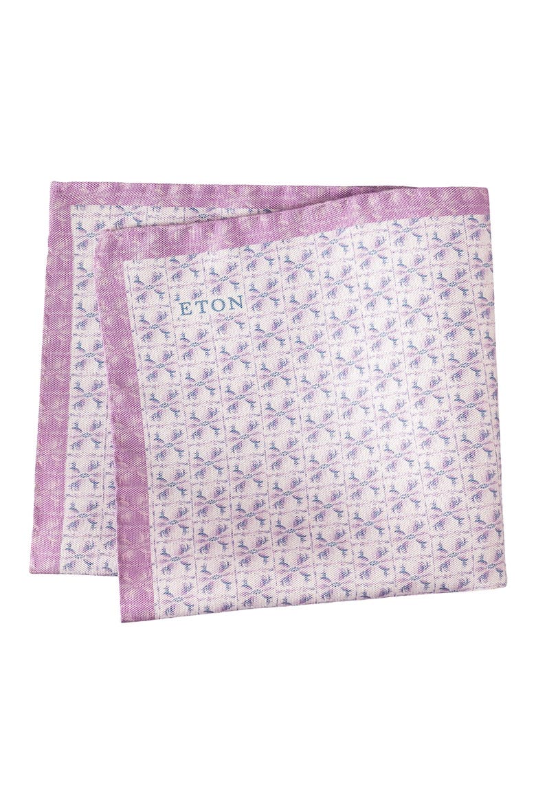Pink Floral Silk Pocket Square, Main, color, MEDIUM PINK