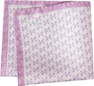 Eton Pink Floral Silk Pocket Square