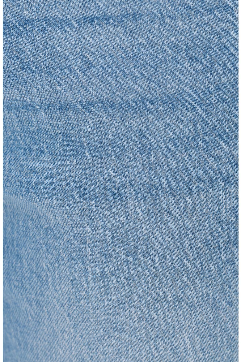 High Waist Relaxed Raw Hem Straight Leg Jeans, Alternate, color, MEDIUM BLUE