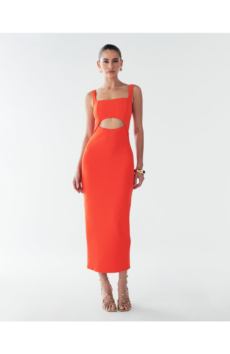 BWLDR Adi Midi Dress, Main, color, Coral
