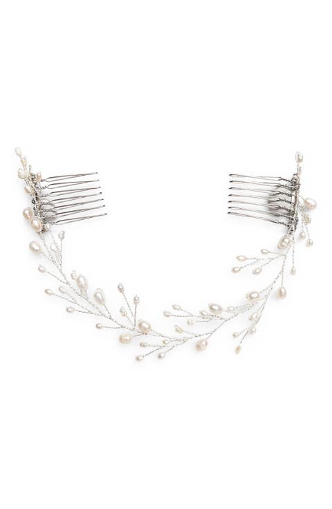 Leona Pearl & Crystal Halo Comb