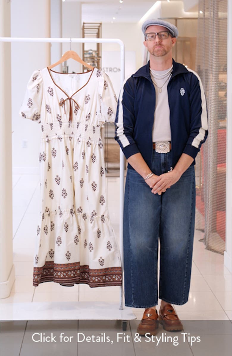 Smocked Puff Sleeve Maxi Dress, sales video thumbnail