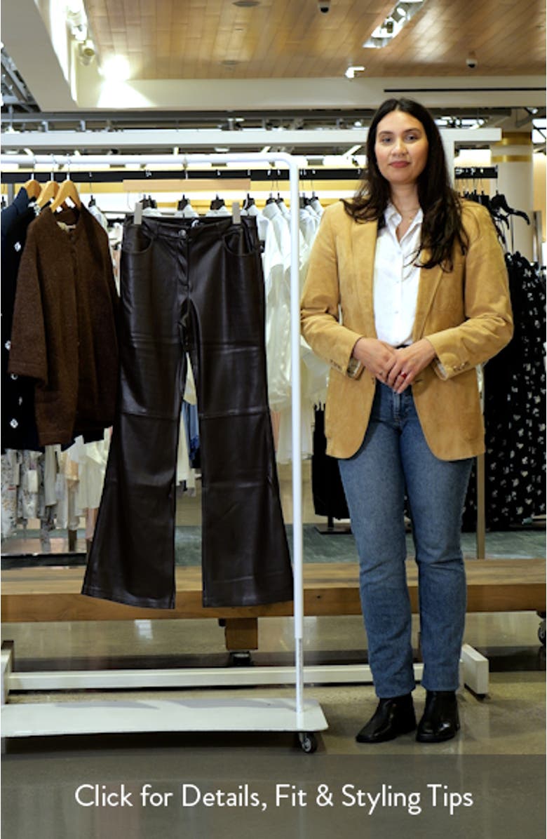 Connie Flared Faux Leather Pants, sales video thumbnail